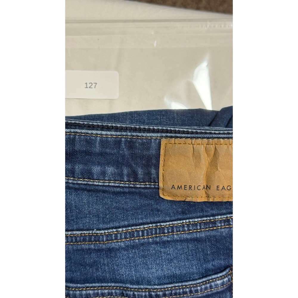 American Eagle Airflex+ Slim Straight Dark Wash Jeans Mens 36x32 Indigo 6249 - Picture 8 of 8